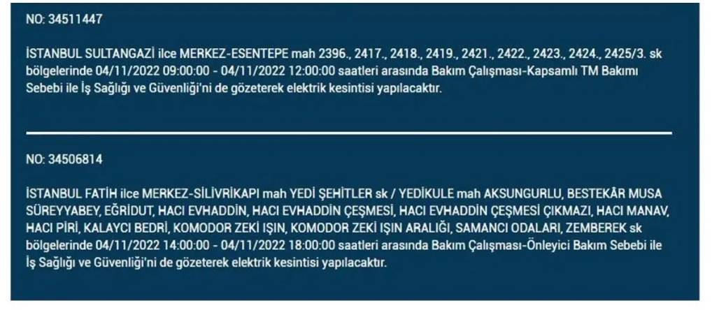 İstanbullular dikkat! 21 ilçede elektrik kesintisi 17